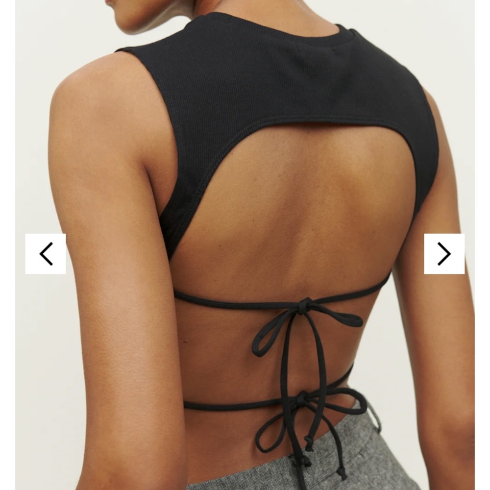 Reformation Raiden Knit Tank Black - Size XS